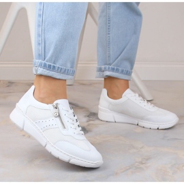 Mukavat naisten urheilukengät valkoiset Rieker M0100-80 valkoinen 2