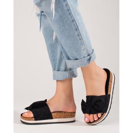 Naisten mokkanahkaiset tossut Vinceza mustat 1