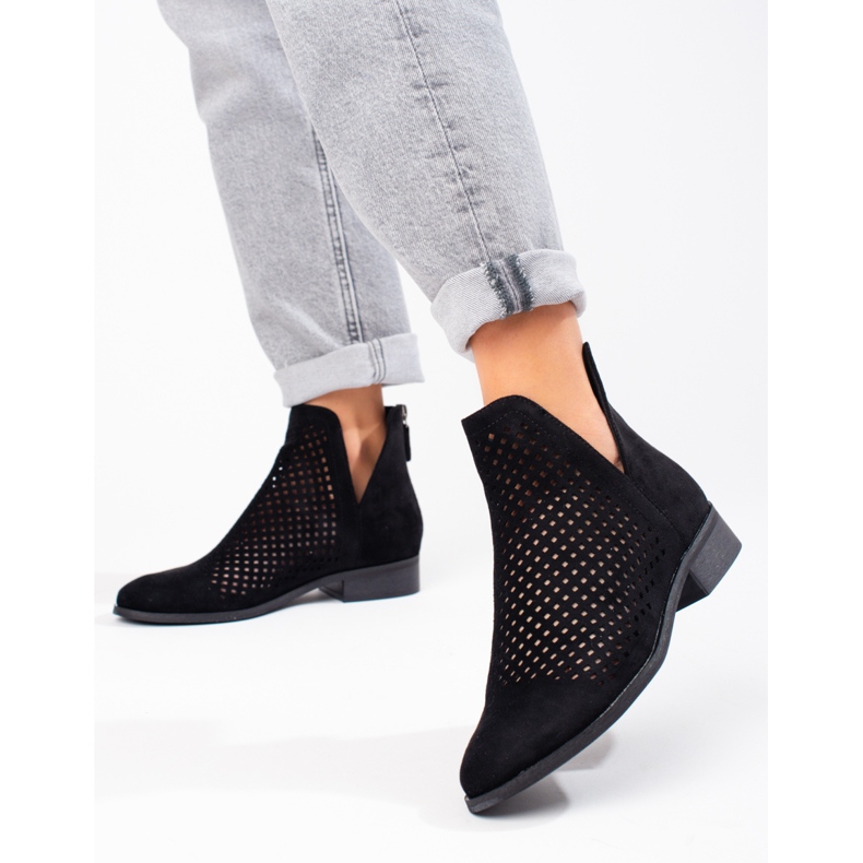 W. Potocki Naisten kevät harjakattoiset saappaat Potocki musta mokka 1