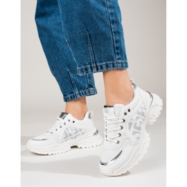 Mukavat valkoiset Shelovet-urheilukengät valkoinen 1