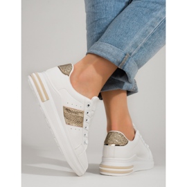 Shelovet naisten tennarit korkealla alustalla, valkoiset valkoinen 1