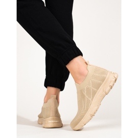 Naisten ruskeat Shelovet-tekstiiliurheilukengät 1