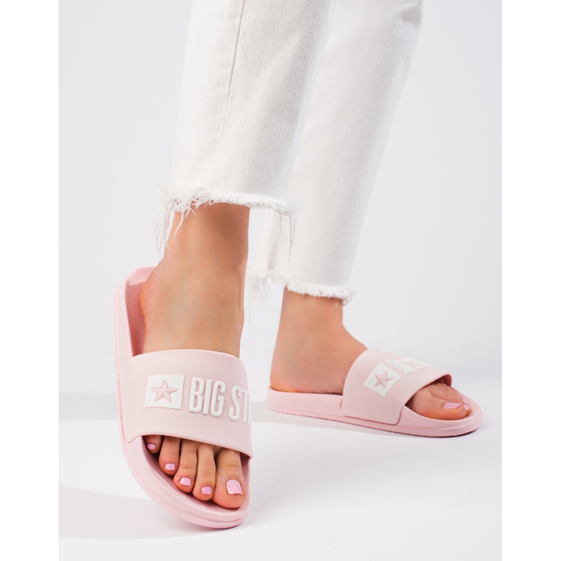 Klassiset naisten vaaleanpunaiset tossut Big Star FF274A201600 vaaleanpunainen 2