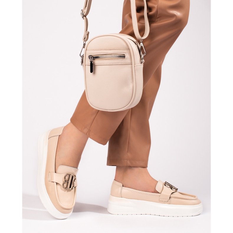 Vinceza beige -koristeiset loaferit 1
