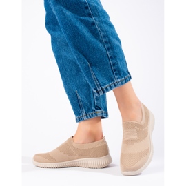 Shelovetin vaalea beige tekstiiliurheilukengät 1