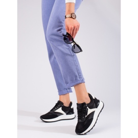 Naisten mustat Shelovet korkeatasoiset urheilukengät 1