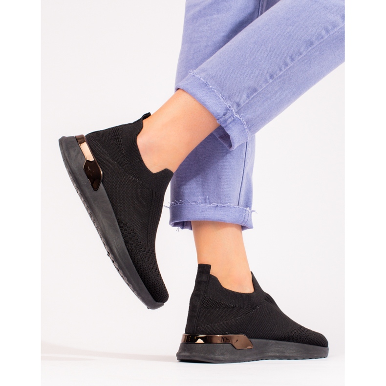 Kevyet mustat Shelovet tekstiiliurheilukengät 1