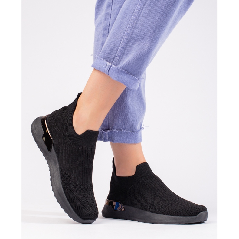 Kevyet mustat Shelovet tekstiiliurheilukengät 2