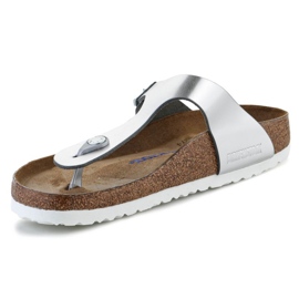 Brinkenstock Birkenstock Giizeh Silver Flip Flops W 1003675 hopea 1