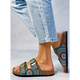 Seastar Adaora Greenin korkkitossut helmillä vihreä 2