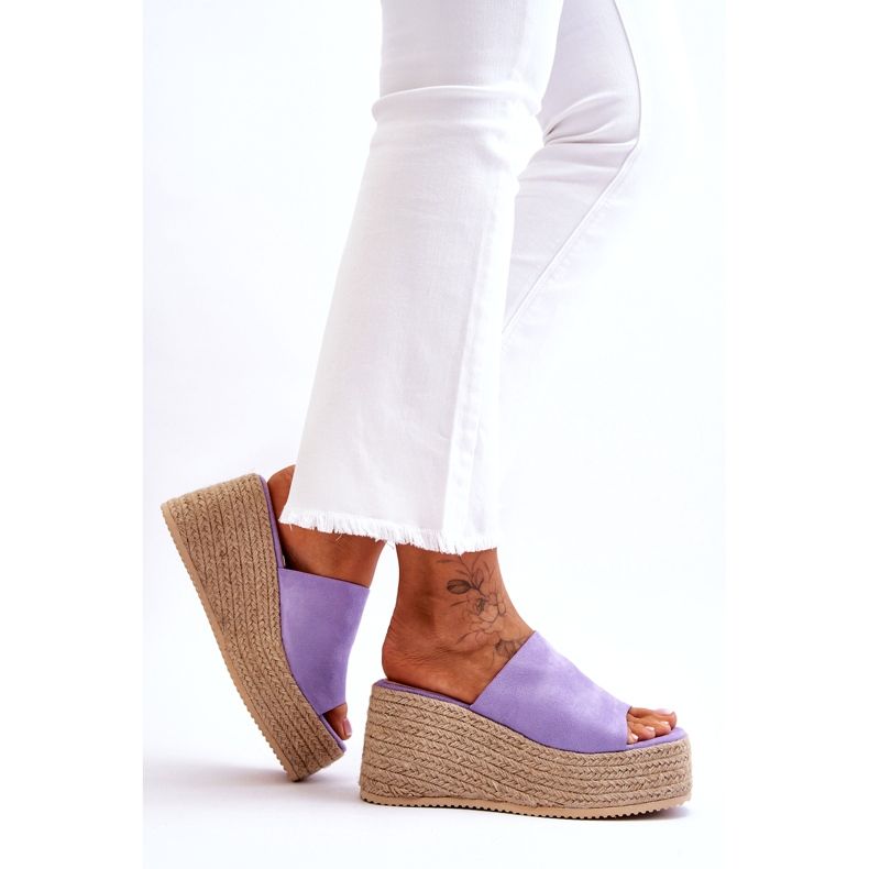 STEPHAN Naisten kiila- ja alustatossut, violetti Ysabel 2