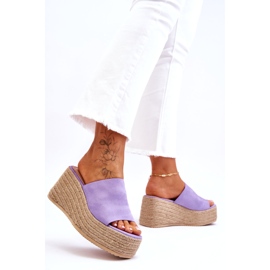 STEPHAN Naisten kiila- ja alustatossut, violetti Ysabel 1