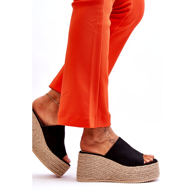 FS1 Naisten kiila- ja alustatossut, musta Ysabel 4