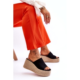 FS1 Naisten kiila- ja alustatossut, musta Ysabel 6