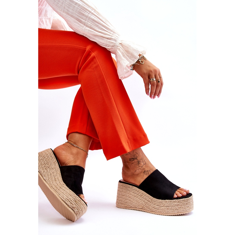 FS1 Naisten kiila- ja alustatossut, musta Ysabel 7