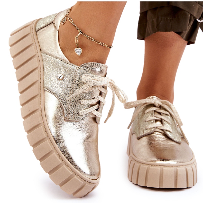 Lemar Nahkaiset alustakengät, kultaa kultainen 4