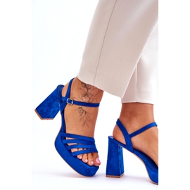 FB2 Naisten mokkanahka sandaalit Sininen Verda 3