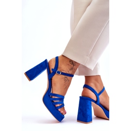 FB2 Naisten mokkanahka sandaalit Sininen Verda 4