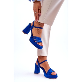 FB2 Naisten mokkanahka sandaalit Sininen Verda 5