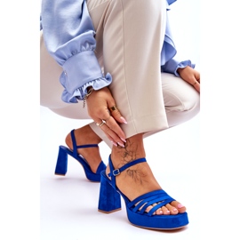 FB2 Naisten mokkanahka sandaalit Sininen Verda 8