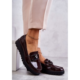 Sergio Leone Lakatut loaferit Burgundy Kjersti -tasolla punainen 3