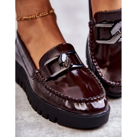 Sergio Leone Lakatut loaferit Burgundy Kjersti -tasolla punainen 4