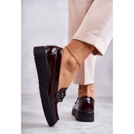 Sergio Leone Lakatut loaferit Burgundy Kjersti -tasolla punainen 5