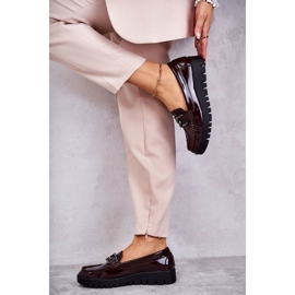 Sergio Leone Lakatut loaferit Burgundy Kjersti -tasolla punainen 6