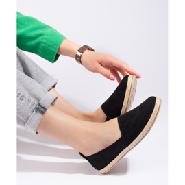 W. Potocki Naisten mustat mokkanahkaiset espadrillit Potocki 2