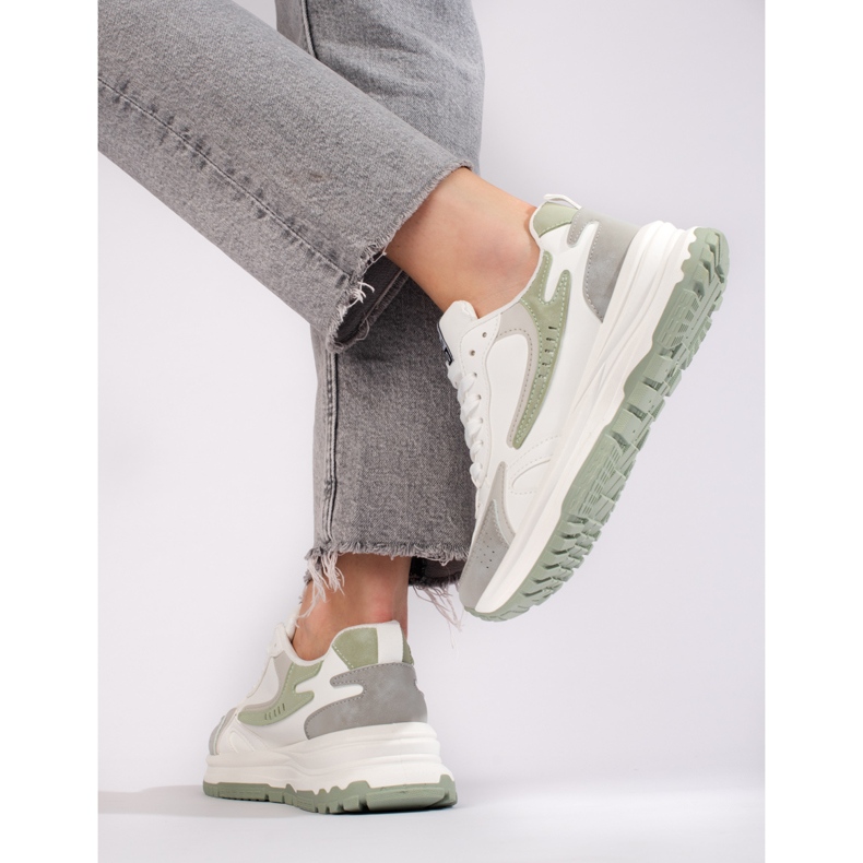 Naisten tennarit paksulla pohjalla Shelovet valkoinen 2