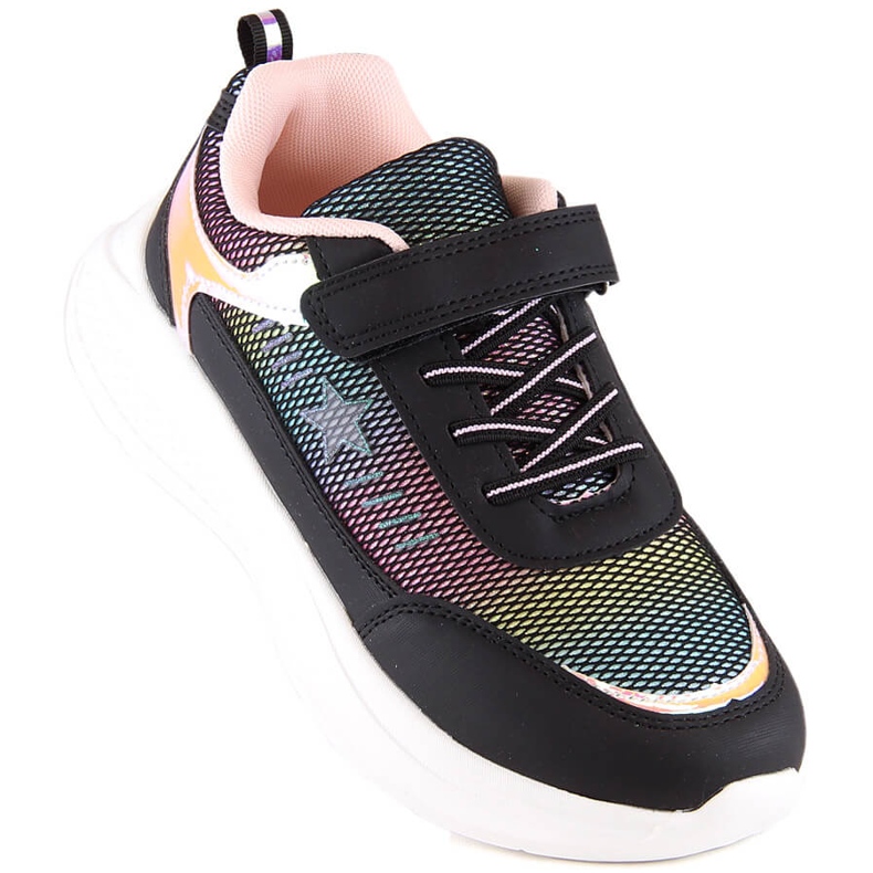 Evento Miss❤E tytön mustat tarranauhalliset urheilukengät 1