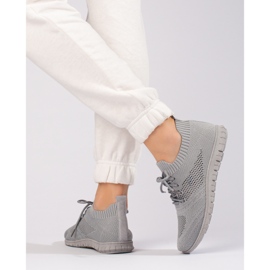 W. Potocki Vaaleat harjakattoiset naisten urheilukengät Potocki harmaa 1