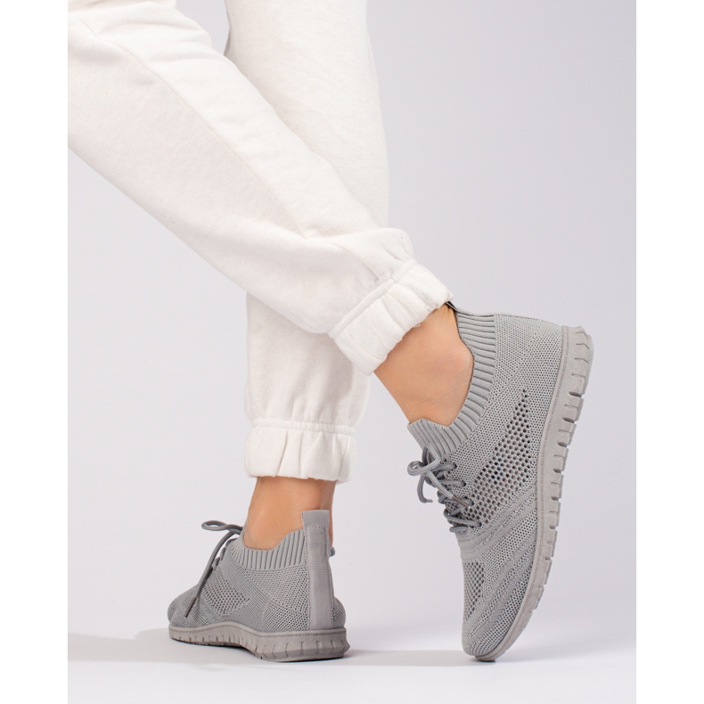 W. Potocki Vaaleat harjakattoiset naisten urheilukengät Potocki harmaa 1