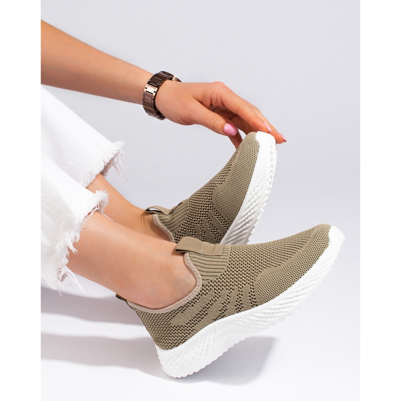 Shelovet naisten harjakattoiset urheilukengät vihreä 1