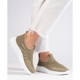 Shelovet naisten harjakattoiset urheilukengät vihreä 2