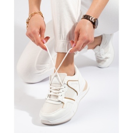 Naisten valkoiset tennarit paksulla pohjalla Shelovet valkoinen 2