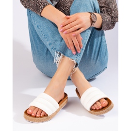 Naisten espadrillit paksulla pohjalla Vinceza valkoinen 1