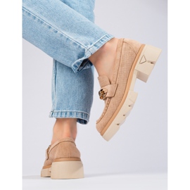 Mokkahousut Shelovet beige -ketjulla 2