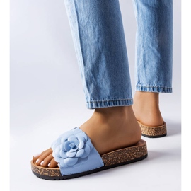 Siniset sandaalit koristeltu kukka Desaulniersilta sininen 2