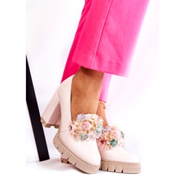 PA2 Tyylikkäät pumput Ornamentti Plain Vaaleanpunainen Caterine 3