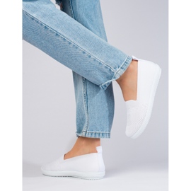 Naisten tekstiilisslip-on lenkkarit Shelovet valkoinen 2