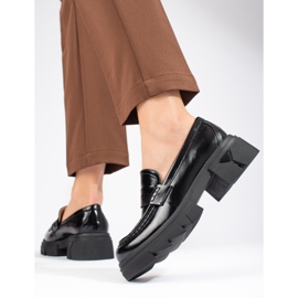 Mustat klassiset Shelovet platform mokasiinit 1