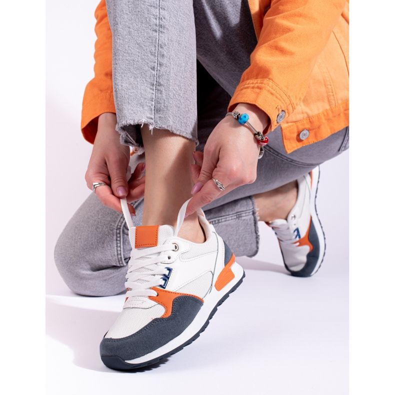 Naisten urheilukengät Shelovet valkoinen ja laivastonsininen 1