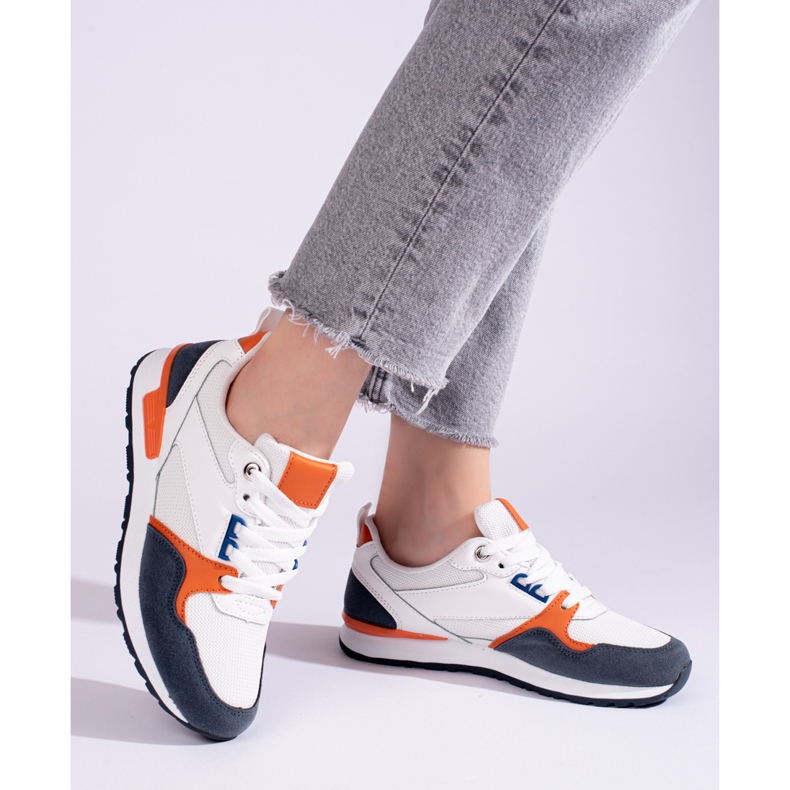 Naisten urheilukengät Shelovet valkoinen ja laivastonsininen 2