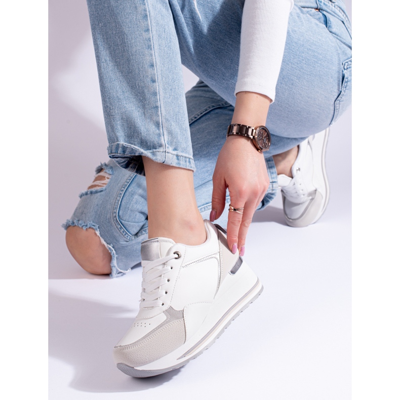 Shelovet valkoiset wedge-lenkkarit valkoinen 2