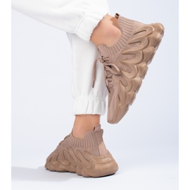 Naisten Shelovetin ruskeat kangaslenkkarit 2