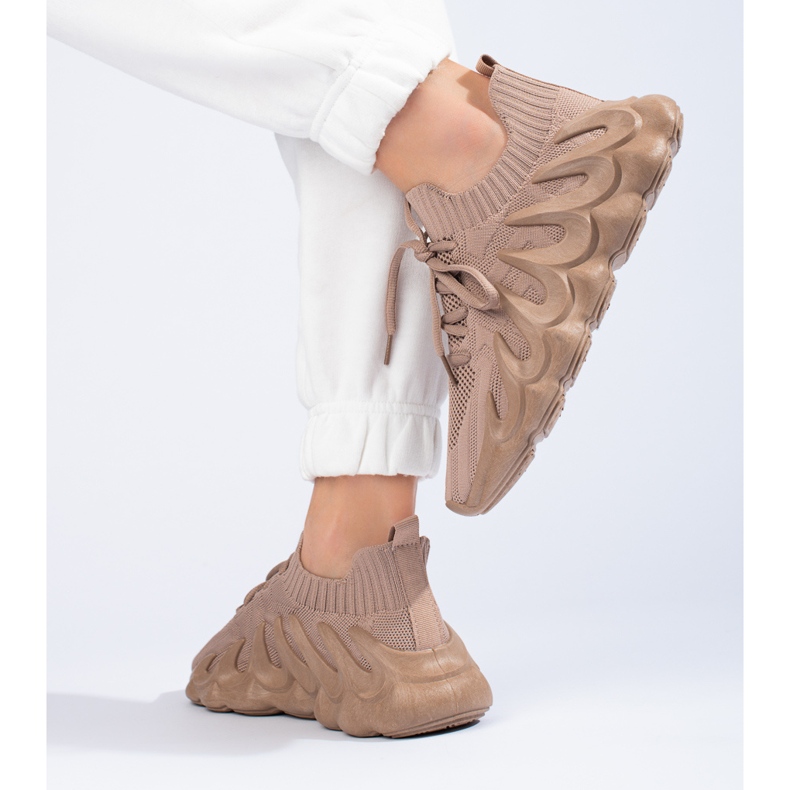 Naisten Shelovetin ruskeat kangaslenkkarit 2