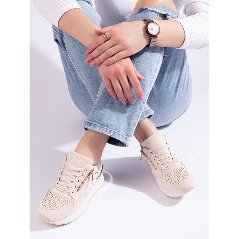 Naisten kiilalenkkarit beige Shelovet 1