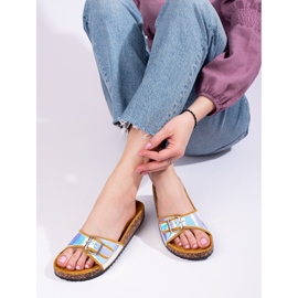 Shelovetin keltaiset holografiset korkiset liukusäätimet keltainen 1