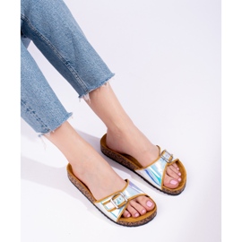 Shelovetin keltaiset holografiset korkiset liukusäätimet keltainen 2